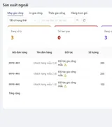 Sản xuất ngoài — ứng dụng TUFOM thật với đơn và đối tác mẫu trong database demo riêng.