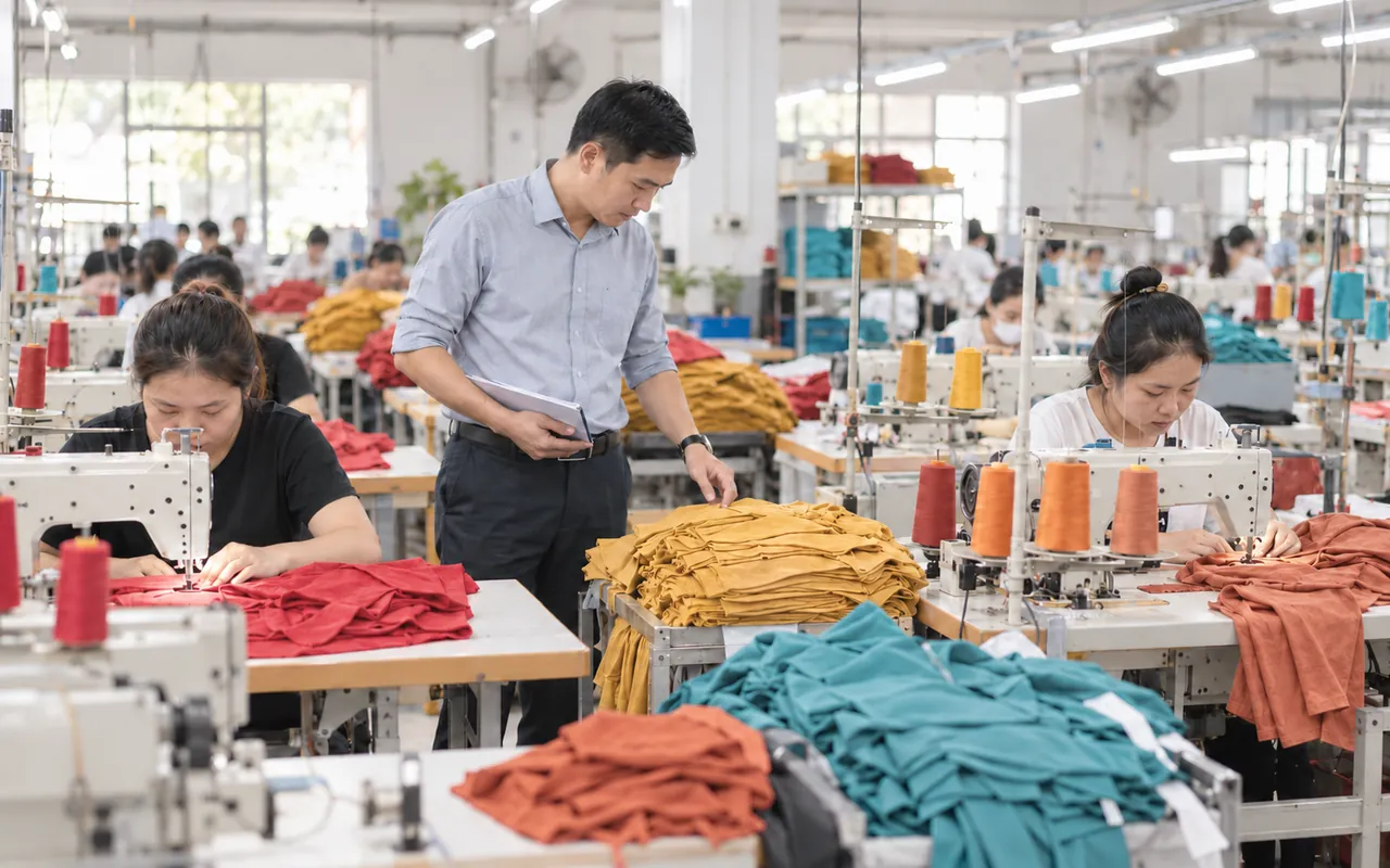 Ảnh minh họa quản lý quan sát hàng chờ giữa các công đoạn may